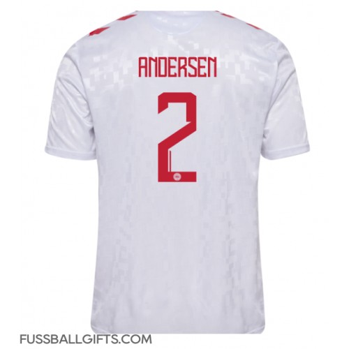 Dänemark Joachim Andersen #2 Fußballbekleidung Auswärtstrikot EM 2024 Kurzarm